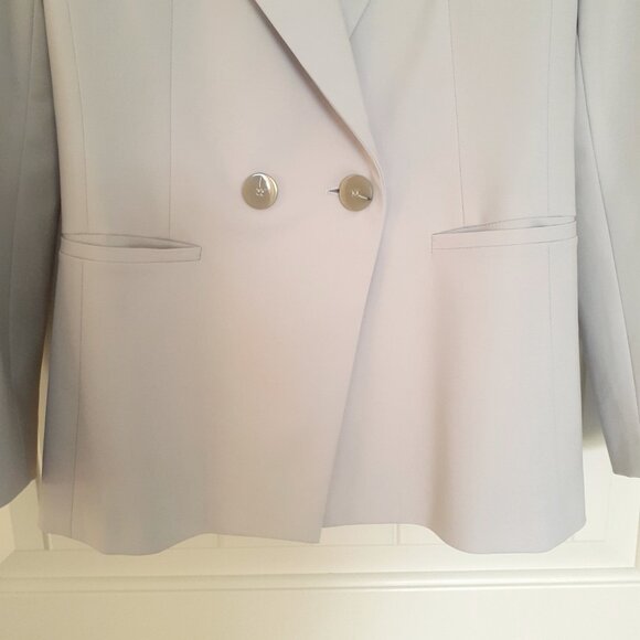 Simona Corsellini Wool Two-Button Blazer Gray Size 40/Size 4 - Picture 5 of 14